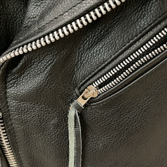 CUSTOM BILT BLACK LEATHER MOTORCYCLE MOTORS BIKER JACKET - SIZE SMALL - Picture 8 of 17